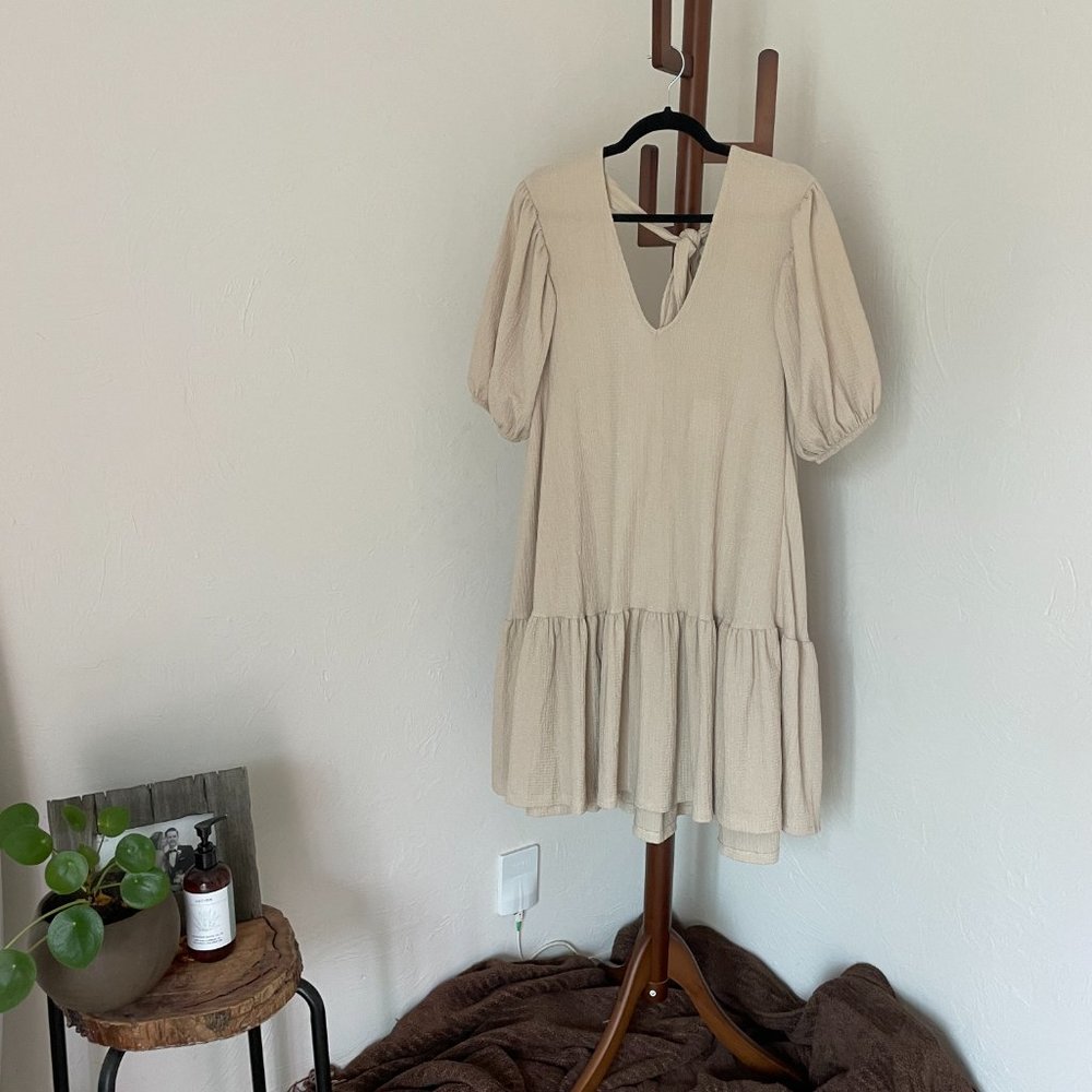COPY - Cream Puff-Sleeved Dress